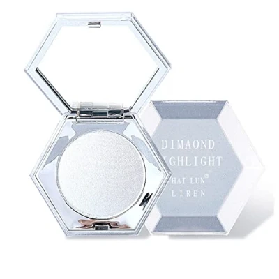 Image of Shimmering Body Highlighter, Glitter Highlighter Makeup Palette, Pearl White Contouring Soft Powder Brighten Skin Tone, Face Glow Contour Shimmer Iluminador for