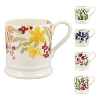 Image of Emma Bridgewater Large Mug 1/2 Pint, Ceramic Coffee Stoneware Mug, Cappuccino, Latte, Coffee, Tea Cup Beautiful Mugs, Birthday Gift Wild Daffodils