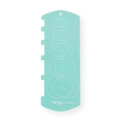 Image of Craftelier Template for Ring and Spiral Binding Projects Useful Easy to Use Guide Professional Finishing Bindings Turquoise Size Approx. 20.5 x 8 cm
