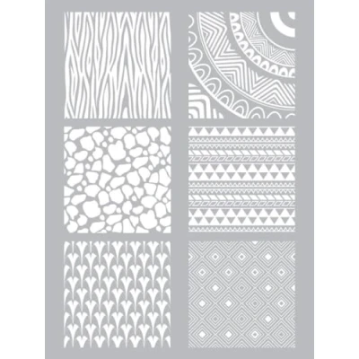 Image of Polymer Clay Stencil 4.5&quot; x 6&quot; Ethnic