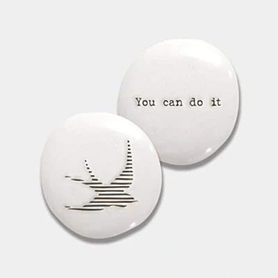 Image of East of India: Sentimental Porcelain Pebble You Can Do It