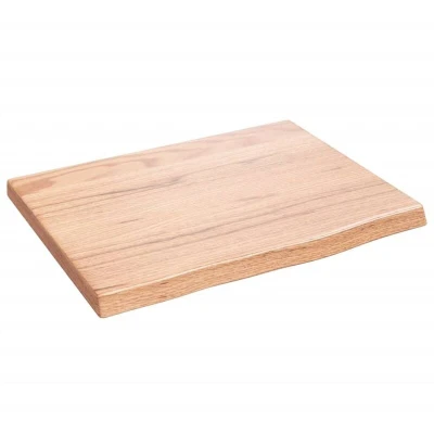 Image of vidaXL Bathroom Countertop Light Brown 40x30x2 cm Treated Solid Wood