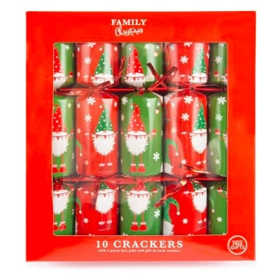 Image of shopior Family Christmas Party Crackers for Loved Ones with Novelty Gifts Pack of 10 Luxury Festive Xmas Gift (Family Cracker A Gonks)