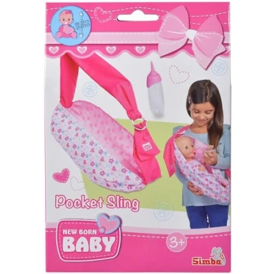 Image of Simba 105560002 New Born Baby Adjustable Sling with Bag and Bottle for 38 43 cm Dolls, Children from 3 Years