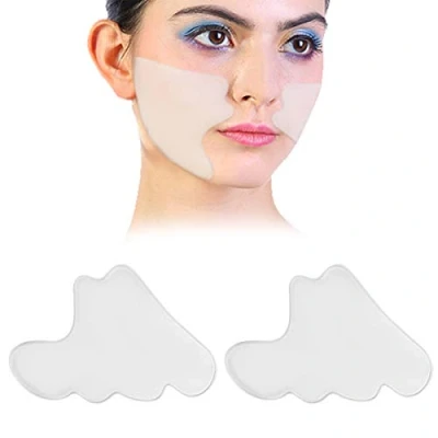 Image of Anti Wrinkle Face Patch, Silicone Reusable Self Adhesive Anti‑Aging Sticker Skin Lift Care Tool for Smoothing Chest Eye Neck Frown Wrinkles