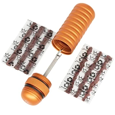 Image of Peaty&#039;s Tubeless Bike Tyre Puncture Repair Plugger Kit For MTB, Road &amp; XC Bicycle Tyres Unique Single Sided Fork, Rapid To Fix Punctures Fast 3x 3mm 1.5mm Plugs Mango