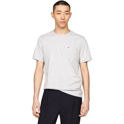 Image of Tommy Hilfiger Pocket TEE Basic Tshirt, Men&#039;s, Size: XXL, Light grey heather