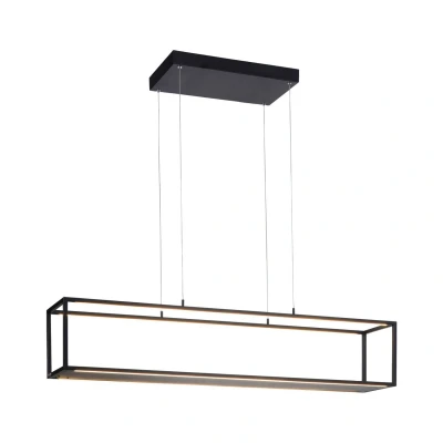 Image of Paul Neuhaus Contura LED hanging light, black, metal, dimmable