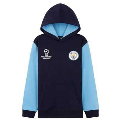 Image of Manchester City F.C. Boys Hoodie Teenagers Warm Hooded Sweatshirt Man Gifts (Navy/Blue, 7 8 Years)