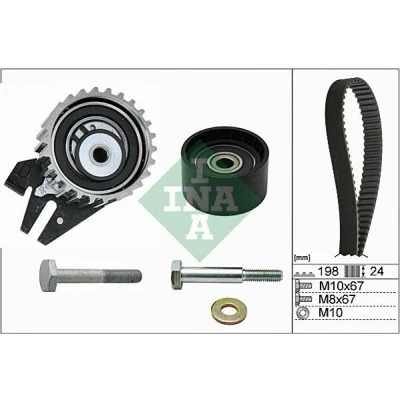 Image of 46791189, 55192323, 55200441, 55212159, 60813592 Timing belt kit INA 530 0626 10 198 ALFA ROMEO: 156 Saloon
