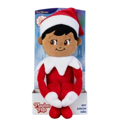 Image of the Elf on Shelf Plushee Pals Cuddly, Cute and Adorable Elves: 17&quot; Premium Plush Christmas Teddy Toy (Boy Brown Eyes Dark)