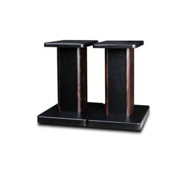 Image of Moubhjd Wood Grain Speaker Stands 1 Pair 11.8 Inch (30cm) Universal Floor Stand Hollowed Enhanced Audio Listening for Home Theaters Cinema