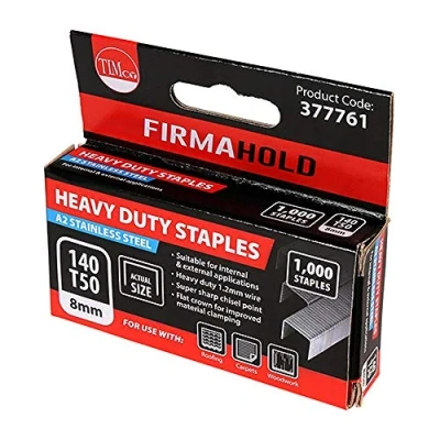 Image of TIMCO Heavy Duty Chisel Point A2 Stainless Steel Staples 8mm
