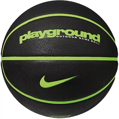 Image of Nike Unisex Adult Everyday Playground 8P Basketball, Black/Volt, 6