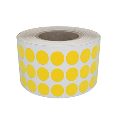Image of Royal Green Yellow Sticky Dots Roll 8mm Color Coding Sticker (0.8 cm) 2000 Pack