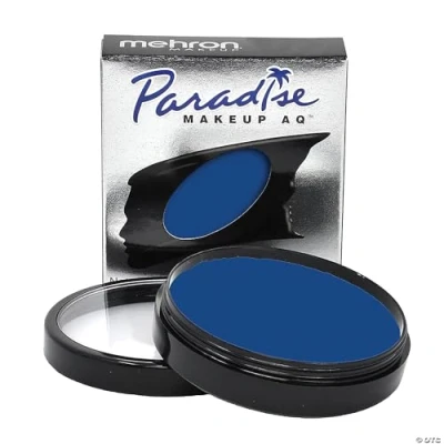 Image of Mehron Makeup Paradise AQ Face and Body Paint Pro Size Perfect for, Special FX, Cosplay, Halloween Water Activated &amp; 1.4 oz (40 g) (Dark Blue)