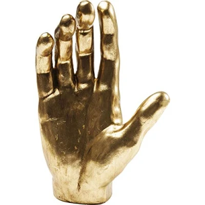Image of Kare Design Deco Object Mano, Gold, Hand Statue, Decorative Home Accessories, Decoration for Hallway, Living Room, Bedroom, Childrens 35x23x12 cm (H/W/D)