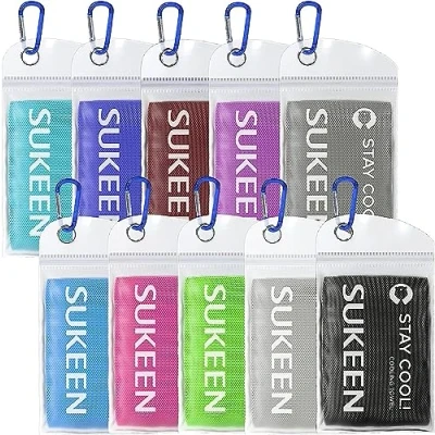 Image of Sukeen Cooling Towel (40&quot;x12&quot;),Ice Towel,Soft Breathable Chilly Towel,Microfiber for Yoga,Sport,Running,Gym,Workout,Camping,Fitness,Workout &amp; More Activities