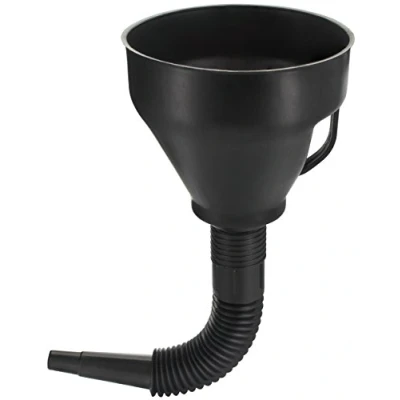 Image of Wekster Wide Mouth Fuel Funnel with Handle Large Plastic Automotive Funnels, Long Flexible Spout Extension, Removable Mesh Screen Filter for Water, Gasoline, Coolant, Transmission, Engine Oil