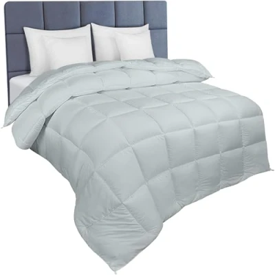 Image of Utopia Bedding Single Duvet Bed Quilt 10.5 tog with Corner Tabs Box Stitched (Single, Light Grey)