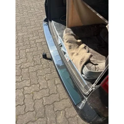 Image of Fits for VW T6 Transporter Rear Bumper Protector Guard Trim Cover Chrome Sill