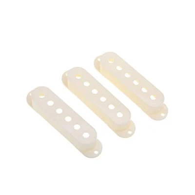 Image of Musiclily Pro Plastic 50/50/52mm Single Coil Pickup Covers Set for Import Strat Squier Electric Guitar, Aged White(Set of 3)