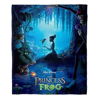 Image of Northwest Disney Princess Silk Touch Throw Blanket, 50&quot; x 60&quot;, Frog Poster