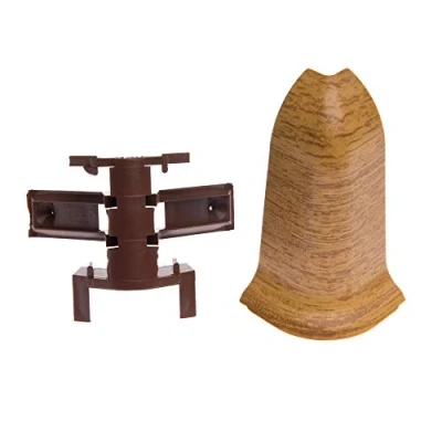 Image of Plastic Skirting Board Premium 2.5m PVC External Corner Reduta Oak M134