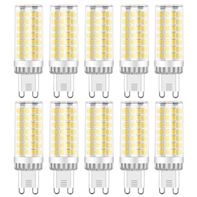 Image of RANBOO G9 LED Bulbs 9W, 75W Halogen Bulb Equivalent, 750LM, Cool White 6000K, 360Beam Angle, AC 220 240V, Non Dimmable, Mini G9, No Flicker, 10 Pack