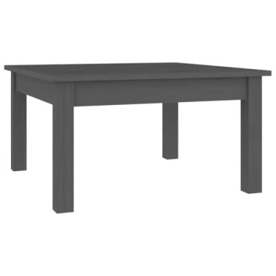 Image of vidaXL Solid Pine Wood Coffee Table Modern Minimalistic Design, Sturdy Structure, Large Tabletop, Easy Assembly, Grey Perfect for Living Room, Dining Bedroom