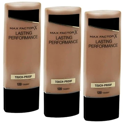 Image of 3 x Max Factor Lasting Performance Touch Proof Foundation 35ml 120 Tawny