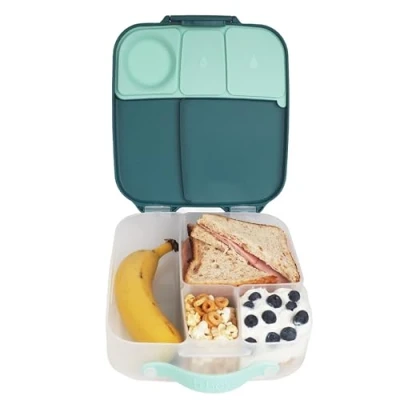 Image of b.box Lunchbox Jumbo Bento Box with 4 Compartments (2 Leakproof), Removable Divider, Gel Cold Pack Ideal for School From 3+ 1L capacity