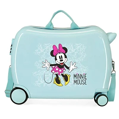 Image of Disney Minnie Enjoy the Day Green Kids Rolling Suitcase 50x38x20 cm Rigid ABS Combination lock 34 Litre 2.1 Kg 4 Wheels Hand Luggage