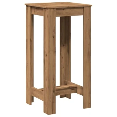 Image of vidaXL Artisan Oak Bar Table, 51 x 50 103.5 cm, Multilayer Wood, Kitchen Furniture, High Table