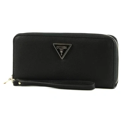 Image of GUESS Merid Large Zip Around Purse Womens Black One Size