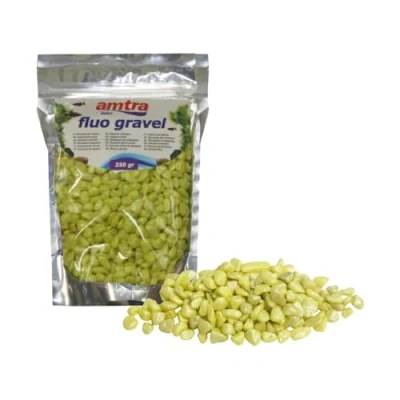 Image of Amtra Fluo Gravel Aquarium Fish Tank Decoration Ceramic for Freshwater and Saltwater Powder Free Yellow 350G
