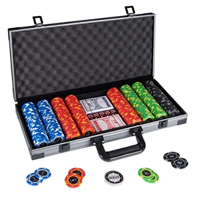 Image of Comie Clay Poker Chips,400PCS 14 Gram Chip Set with Deluxe Travel Case, Numbered Chips,Poker for Texas Holdem Blackjack Gambling…