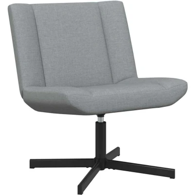 Image of vidaXL Swivel Chair Light grey Fabric Medium