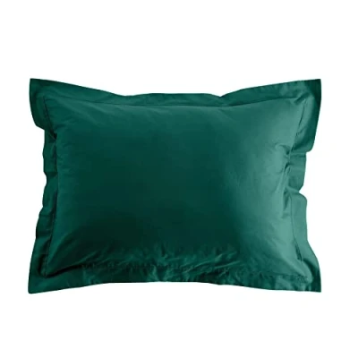 Image of douceur d&#039;intérieur 100% Organic Cotton Biolina Emerald Cushion Cover 50 x 70 cm