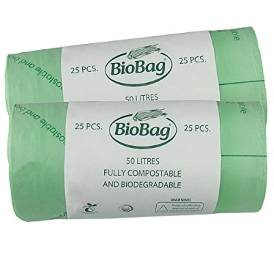 Image of 50 Litre x BioBag Compostable Biodegradable Kitchen Food Waste Caddy Bin Liner Bags/Sacks (50L) Certified EN13432