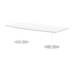 Image of Italia 2400mm Poseur High Gloss Table White Top 725mm Leg