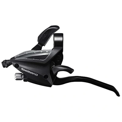 Image of SHIMANO 3 x 8 V Black Shifters for Bicycles, Adults, Unisex, Multicoloured, One Size