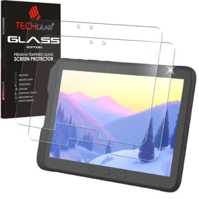 Image of TECHGEAR 2 Pack Galaxy Tab Active Pro/Active 4 Pro 10.1&quot; Glass Edition (T540 T545 T547 T630 T637) Tempered Screen Protectors [9H] [HD Clarity] Designed For Samsung / Active4