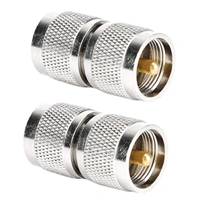 Image of 2pcs PL259 UHF Male to Plug Connector RF Coaxial Coax Adapter, 50ohms