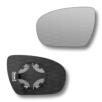 Image of Less4spares Replacement Wing Mirror Glass Left Compatible with Hyundai i20 2014 2020 CLIP ON Passnager Near Side N/S Heated Convex
