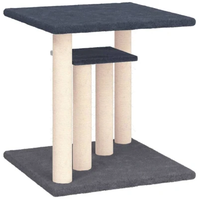 Image of vidaXL Cat Scratching Posts with Platforms Dark Grey 50 cm