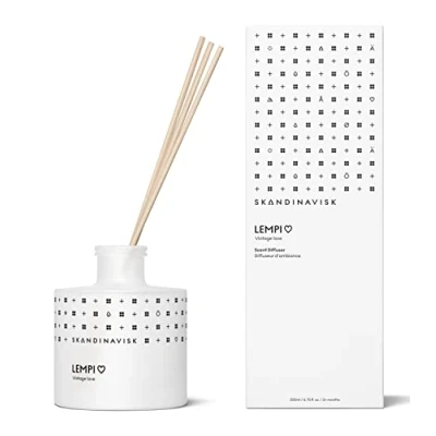 Image of Skandinavisk LEMPI &#039;Love&#039; Scent Diffuser with 8 Reeds. Fragrance Notes: Peony and Rose, Strawberries Mosses. 200 ml