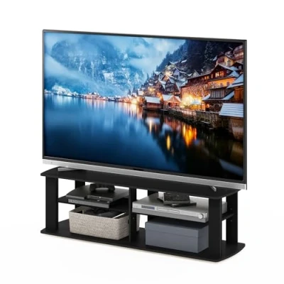 Image of Furinno 11191 THE Entertainment Center TV Stand, Black