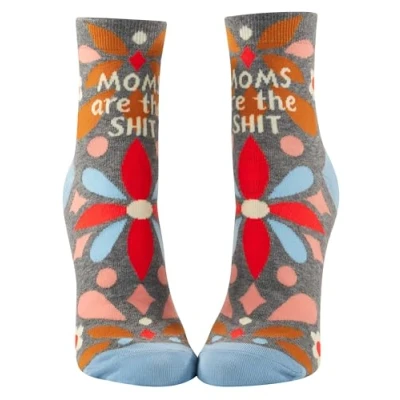 Image of Blue Q women&#039;s Novelty Ankle Socks (fit shoe Size 5 10), Moms Are the , One