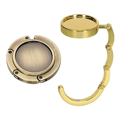 Image of kwmobile Purse Hanger for Table (Set of 2) Hook Folding Handbag Portable Bag Holder